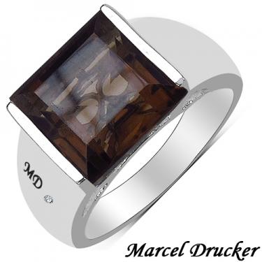 Marcel Drucker Diamond 5.99ct Smoky Topaz Designer Ring