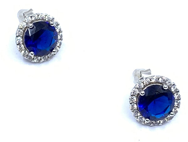 True Blue Halo Earrings