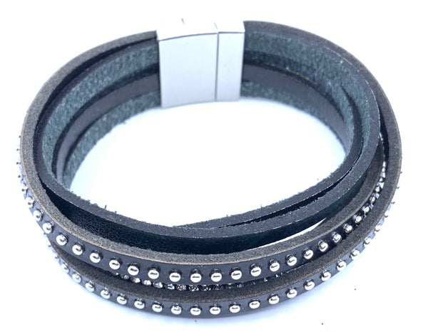 Multi Layers Genuine Leather Wrist Wrap Bracelet