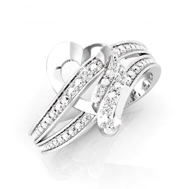 Beautiful Heart 0.030ctw Diamond Ring