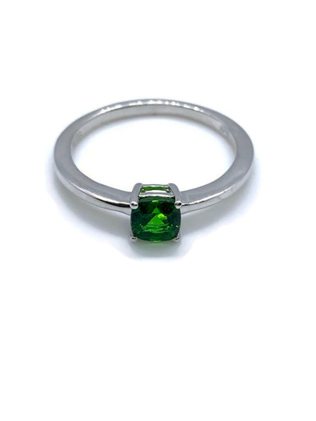 Radiant Cubic Zirconia Ring In Sterling Silver