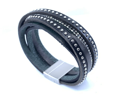 Multi Layers Genuine Leather Wrist Wrap Bracelet