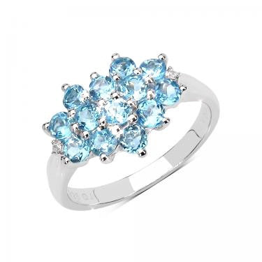 Exquisite 1.30ctw Sky Blue Topaz Ring