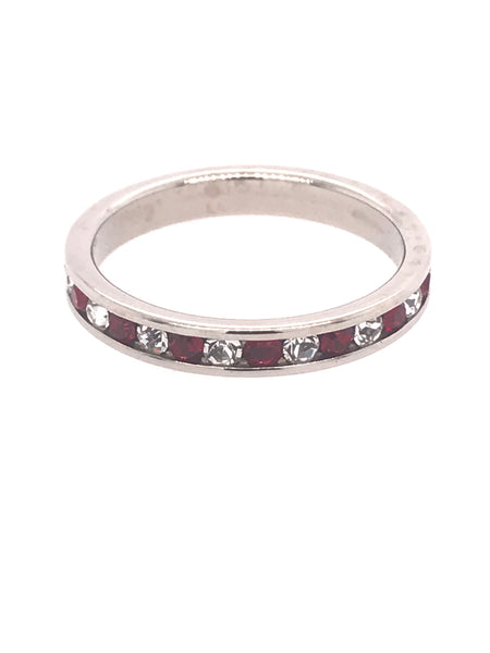 Red & White Eternity Band